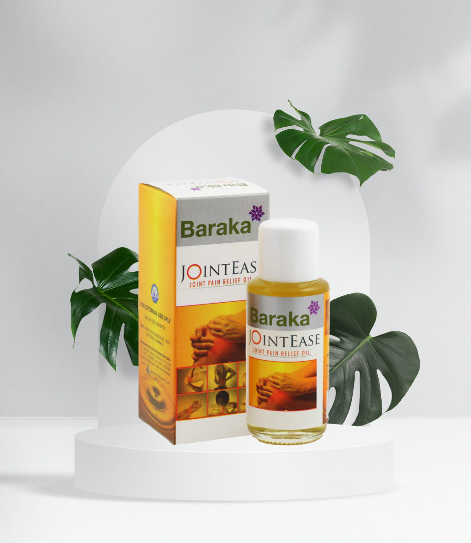 JointEase massage oil application for knee and joint comfort support