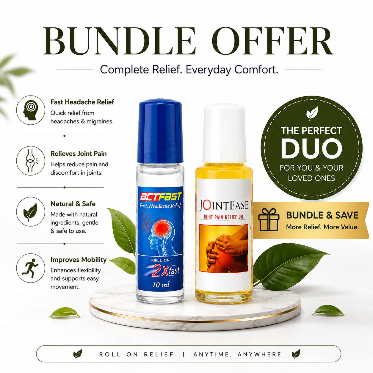 Baraka Wellness Combo (JointEase & ActFast) - Herbal Comfort Bundle