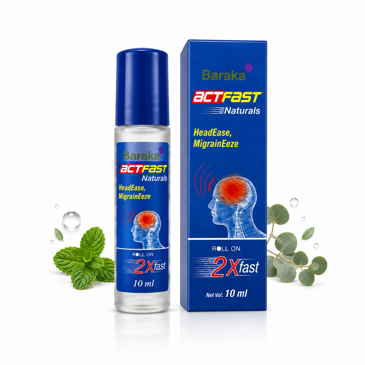Baraka Actfast - Fast Headache Relief Roll On 10ml