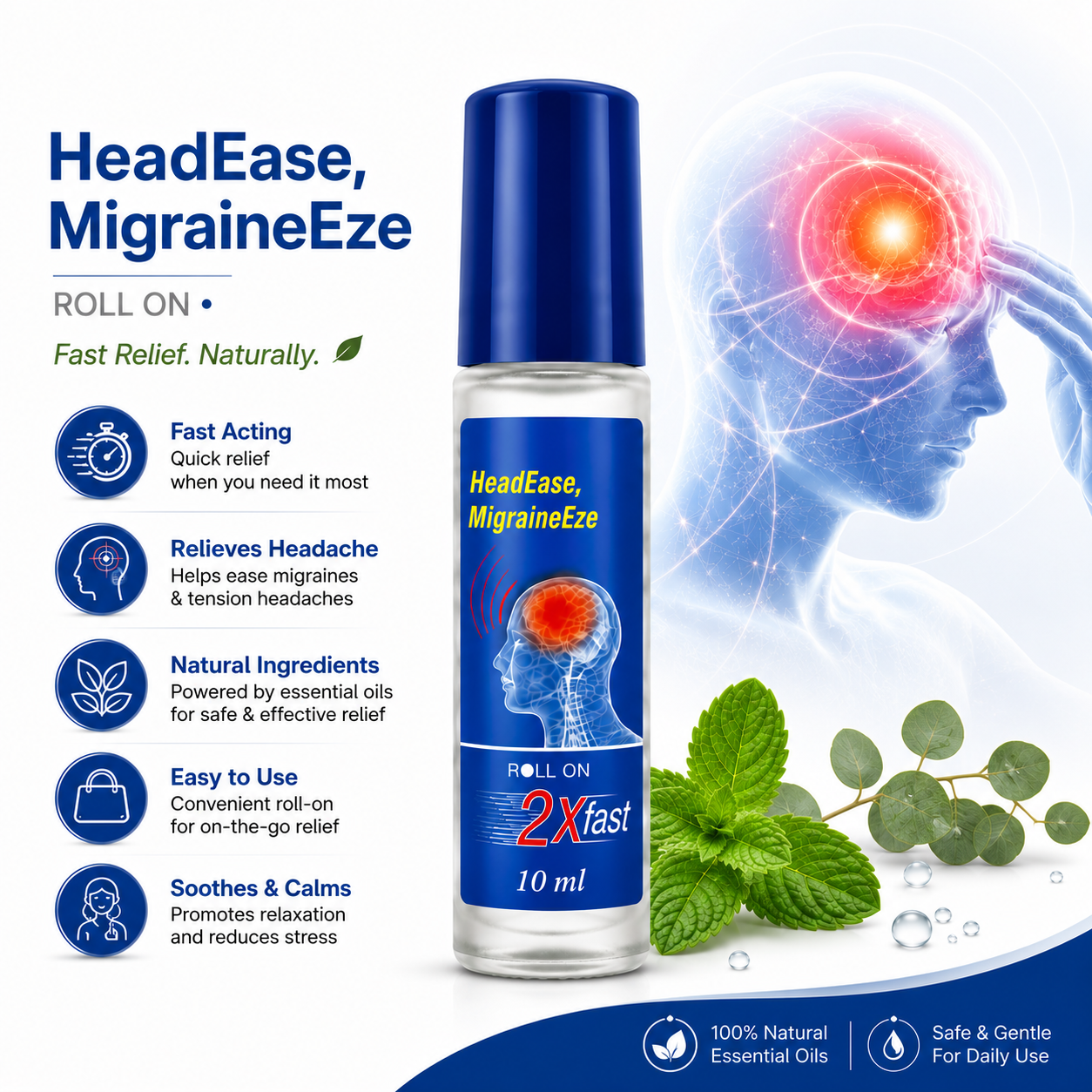 Baraka Actfast - Fast Headache Relief Roll On 10ml
